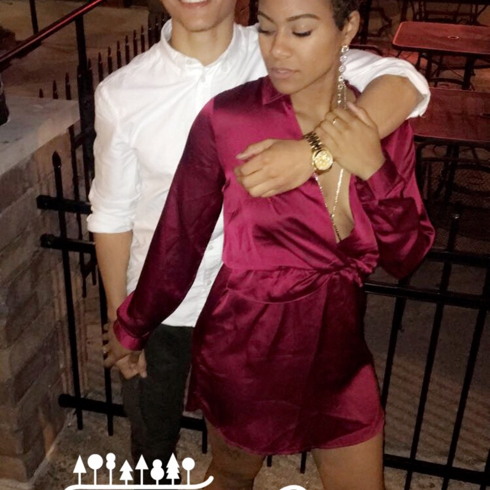 LONG SLEEVE COLLAR MINI DRESS